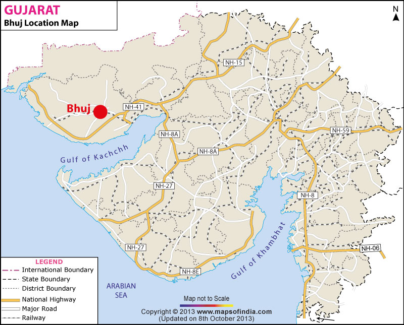 bhuj location map